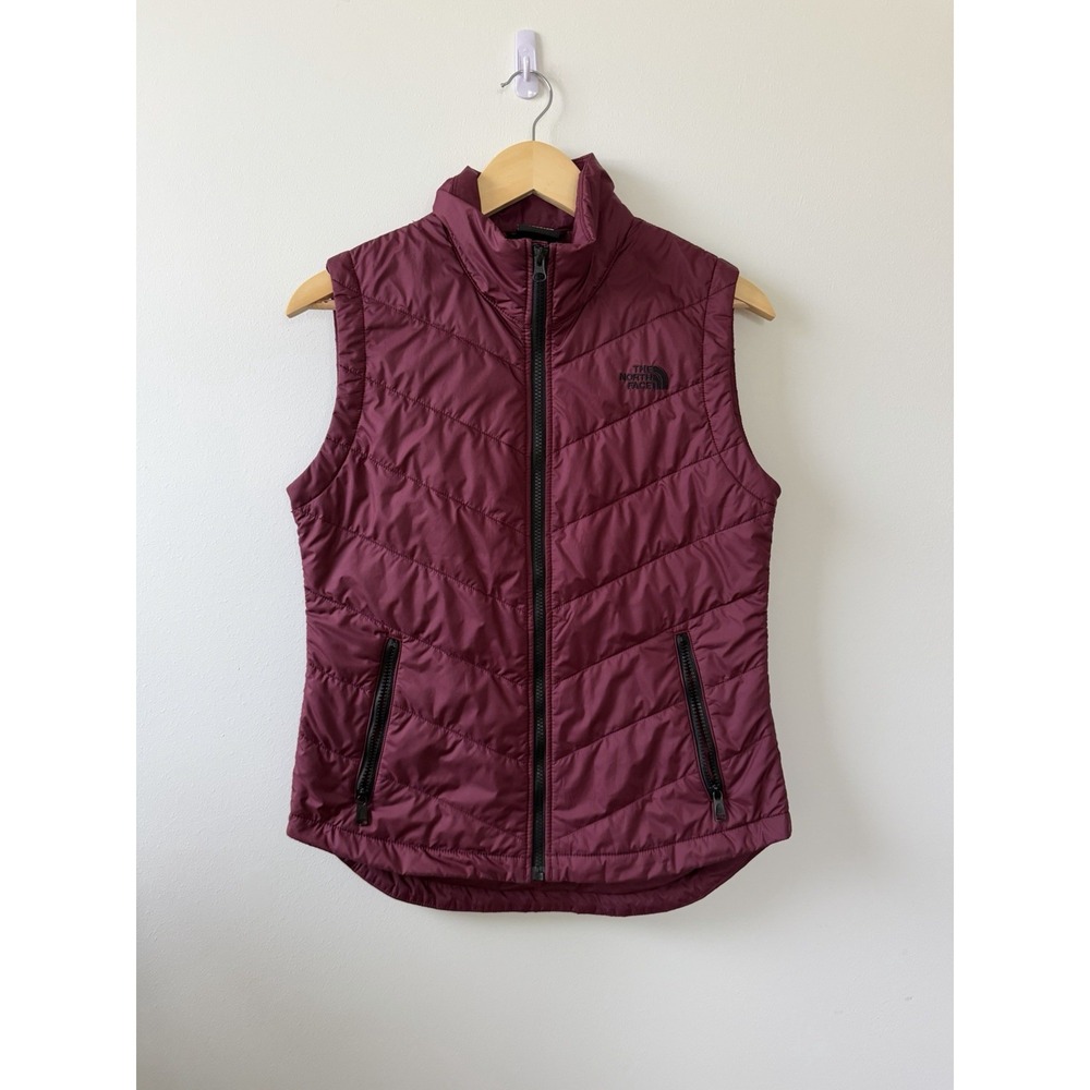 The North Face Women's Small Burgundy Quilted Puffer Vest Full Zip Lightweight
